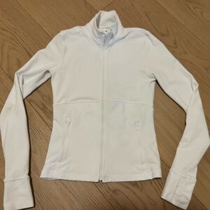 Women's White Zip-Up Sweatshirt